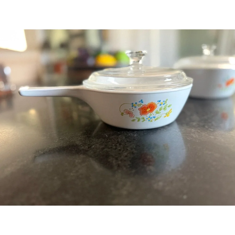 CorningWare  2 Pan Set,  Menuette Series in Wildflower